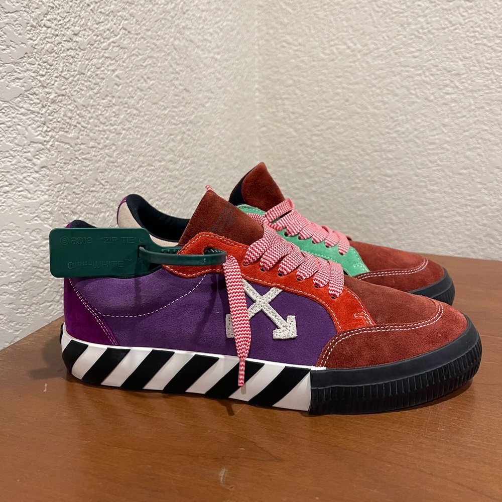 Off-White Multicolor Suede Sneakers - image 1